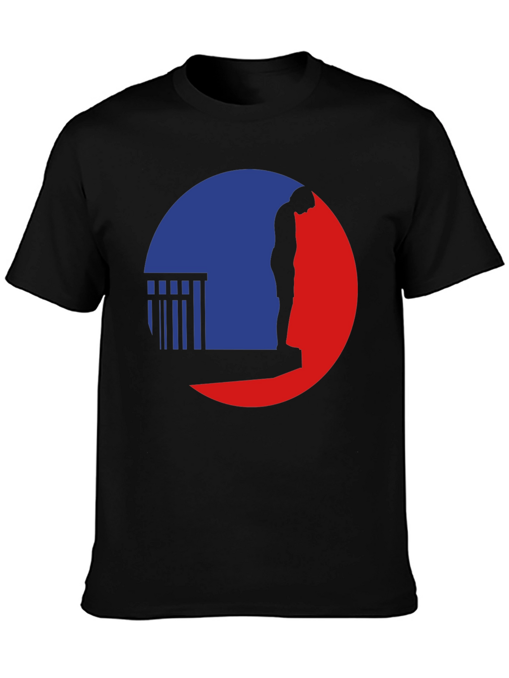 Silhouette Graphic Tee - Black Casual T-Shirt