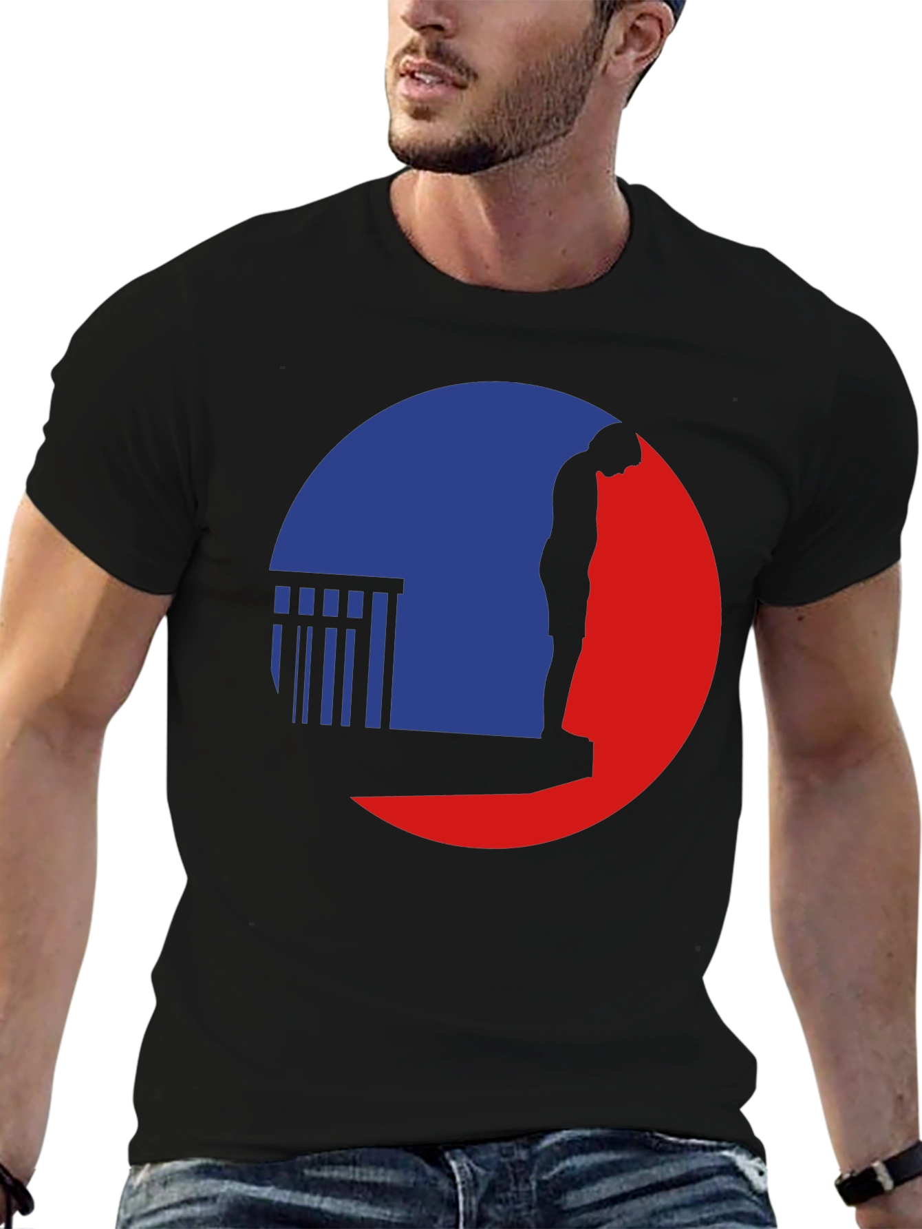 Silhouette Graphic Tee - Black Casual T-Shirt