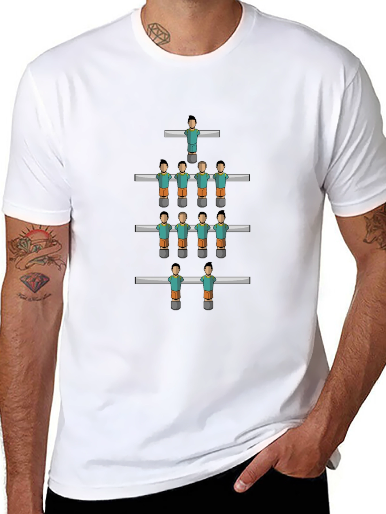 Foosball Table T-Shirt - Novelty Graphic Tee
