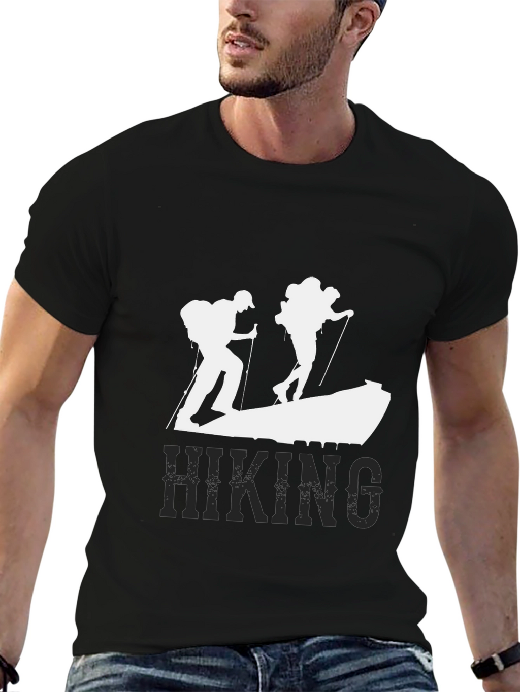 Hiking Adventure T-Shirt - Black Graphic Tee