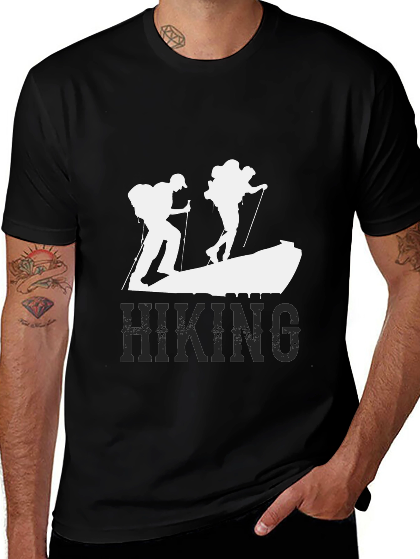 Hiking Adventure T-Shirt - Black Graphic Tee