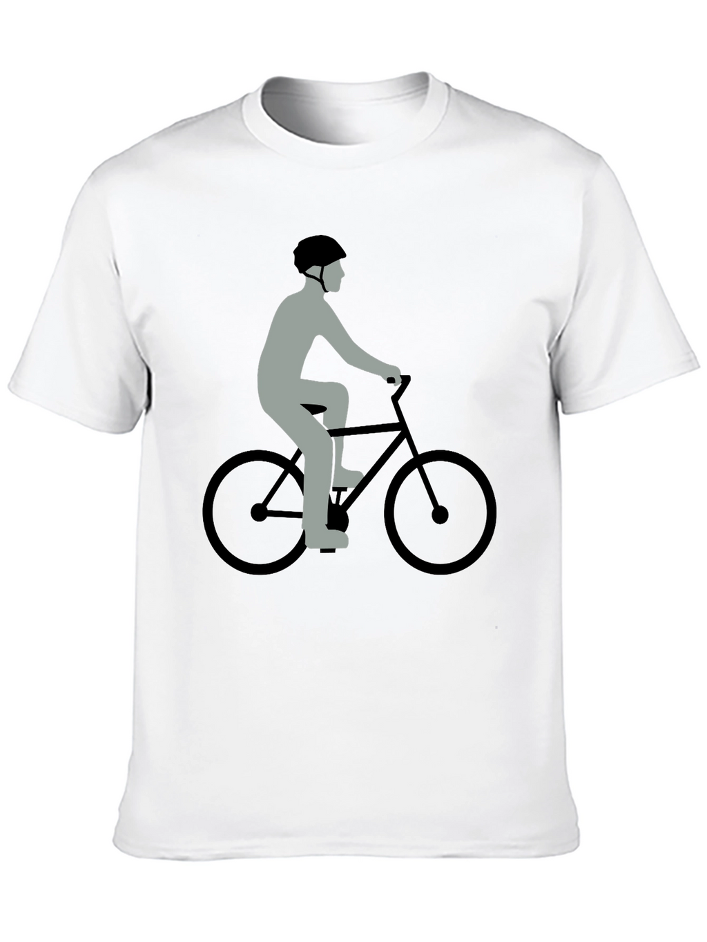 Cyclist Graphic T-Shirt - Black Cotton Blend