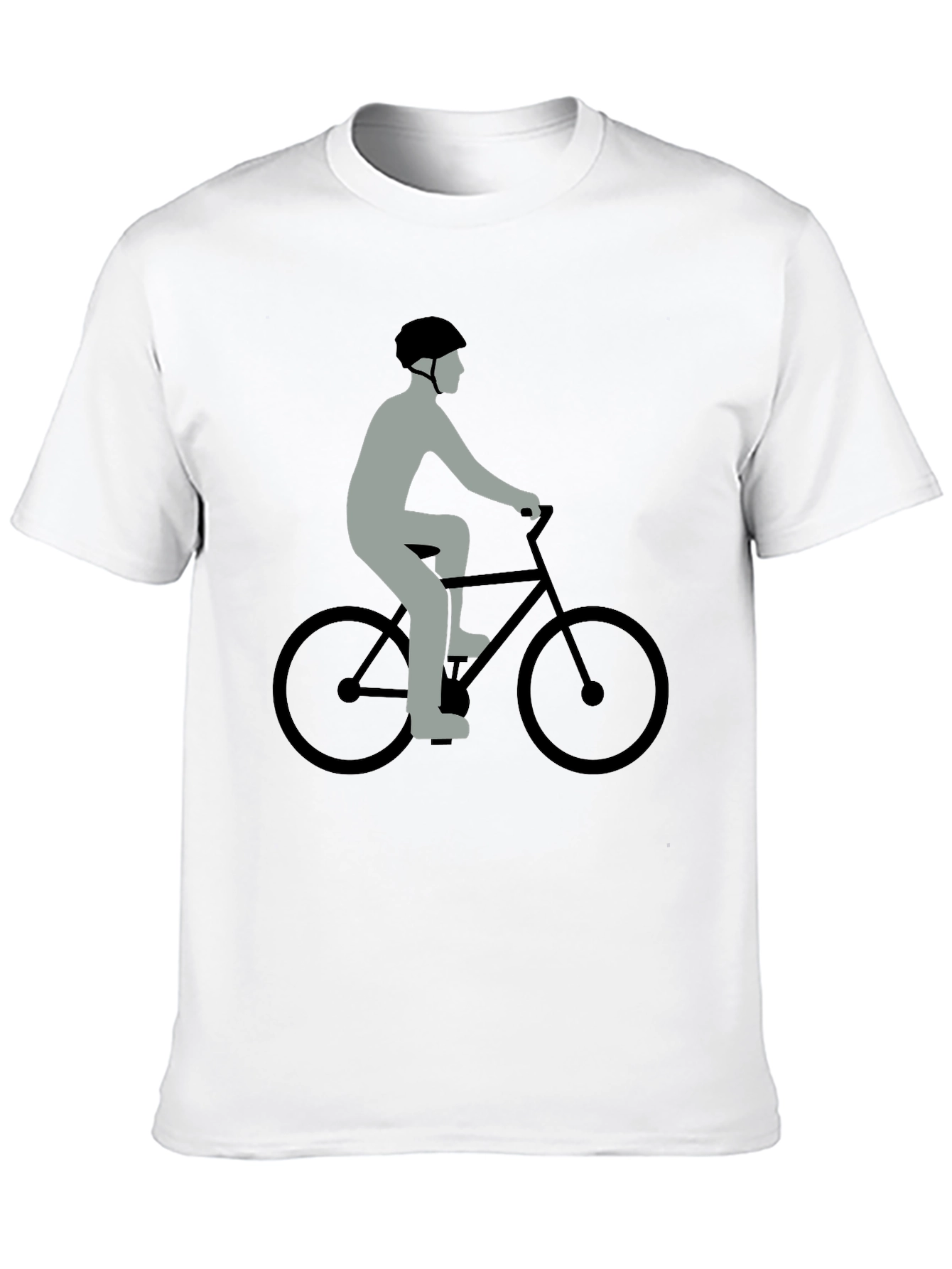 Cyclist Graphic T-Shirt - Black Cotton Blend