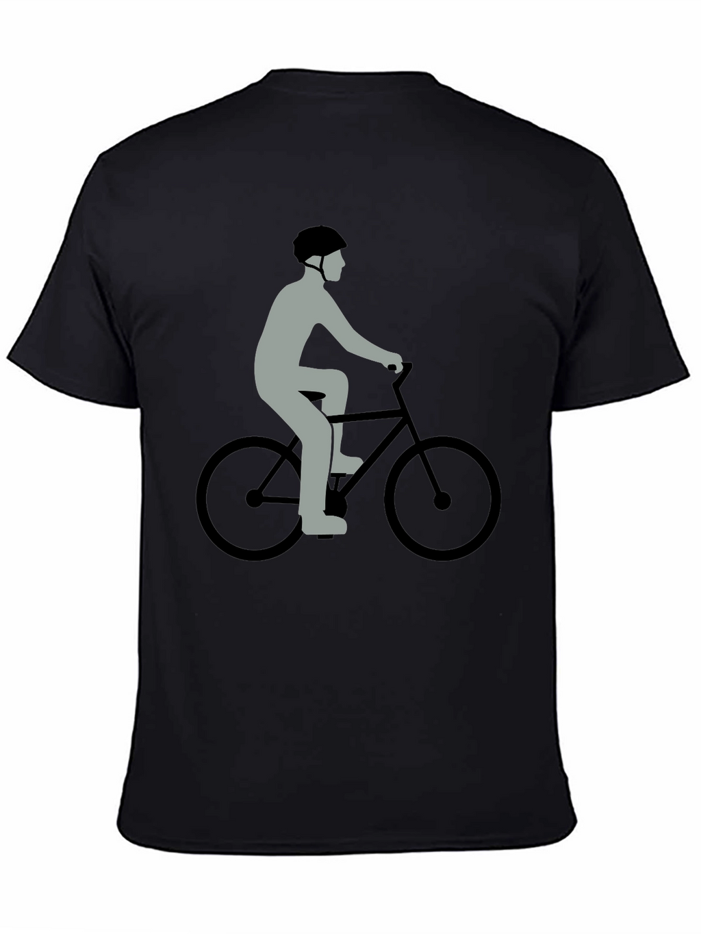 Cyclist Graphic T-Shirt - Black Cotton Blend
