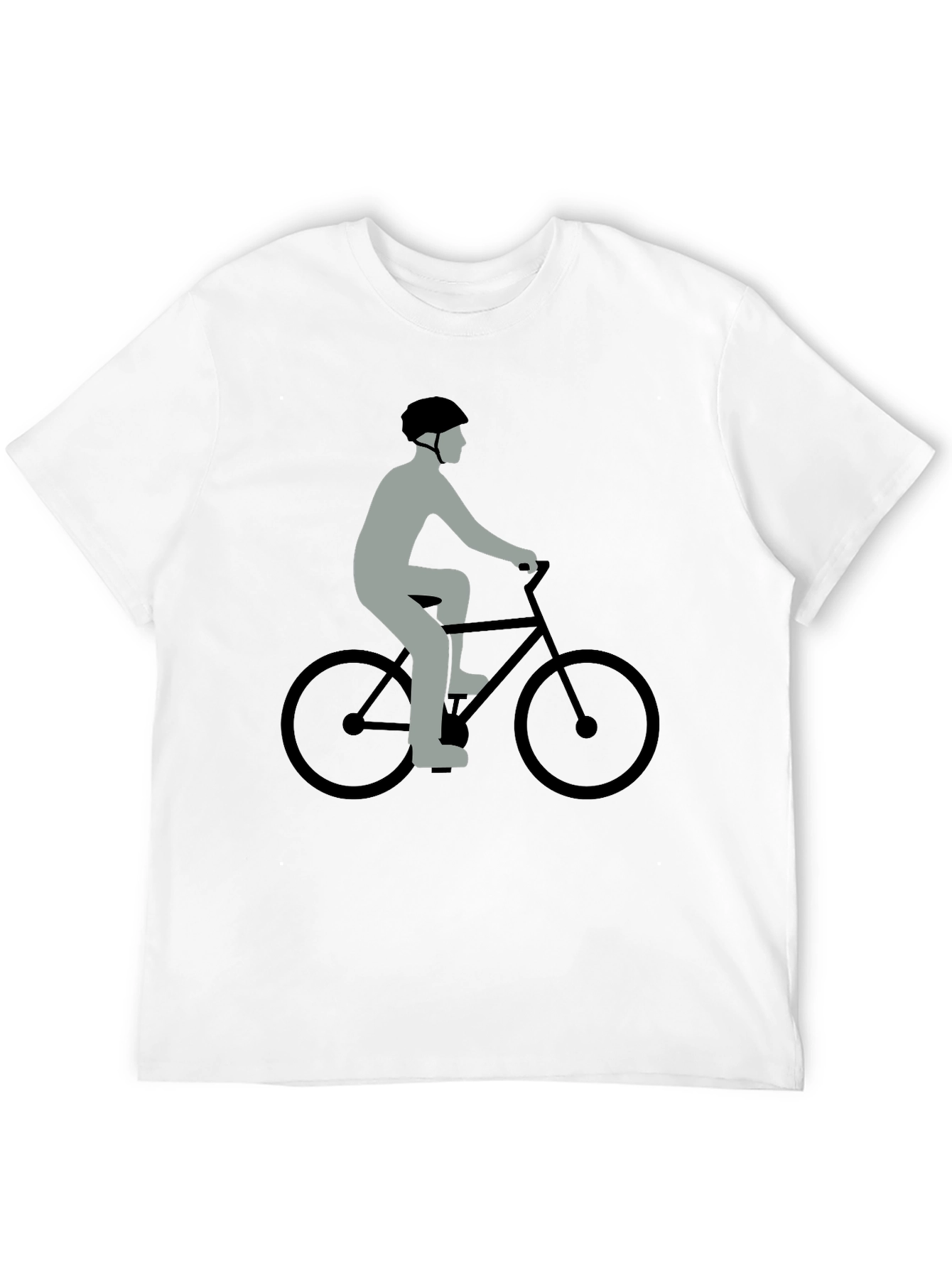Cyclist Graphic T-Shirt - Black Cotton Blend