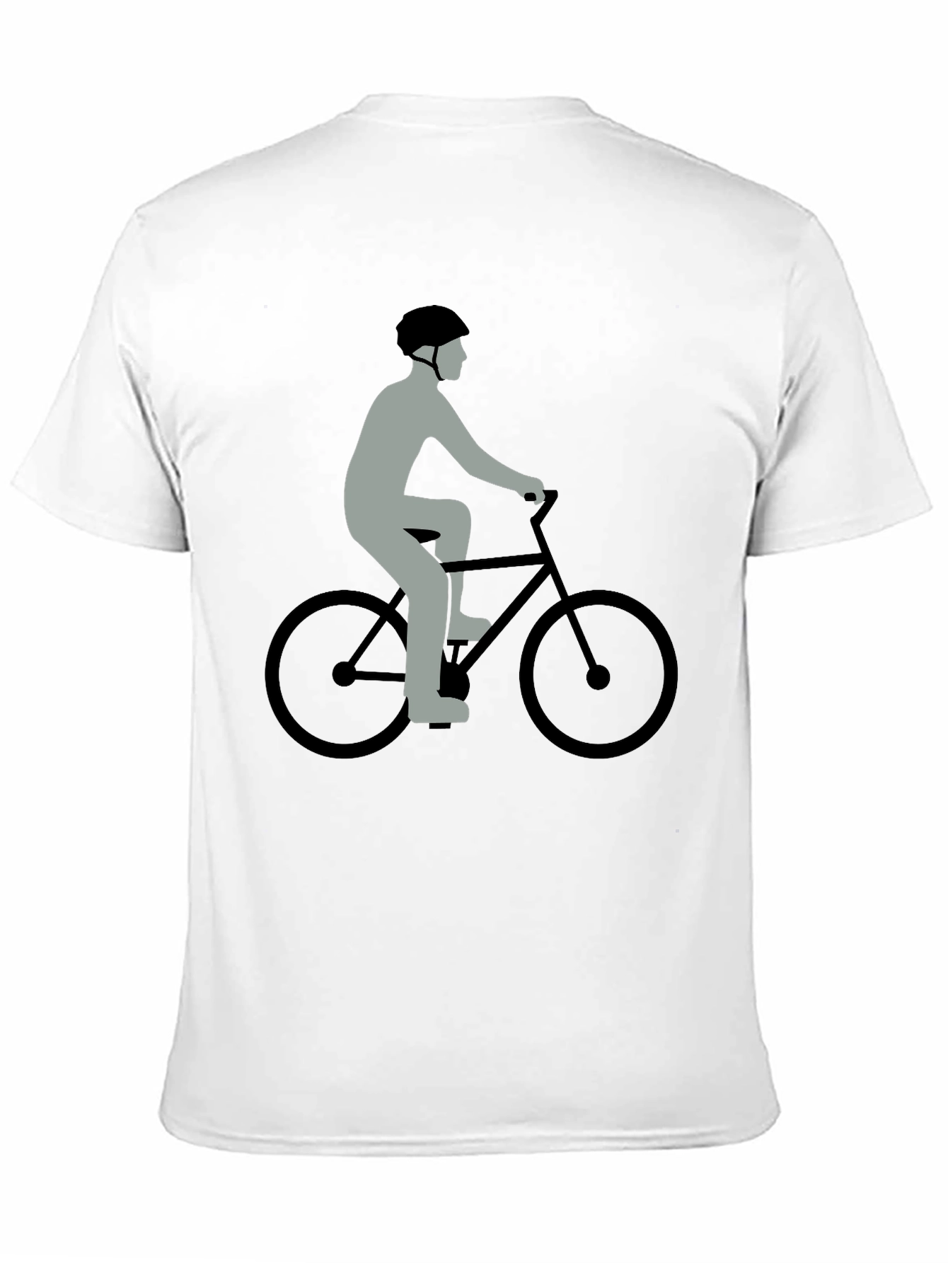 Cyclist Graphic T-Shirt - Black Cotton Blend