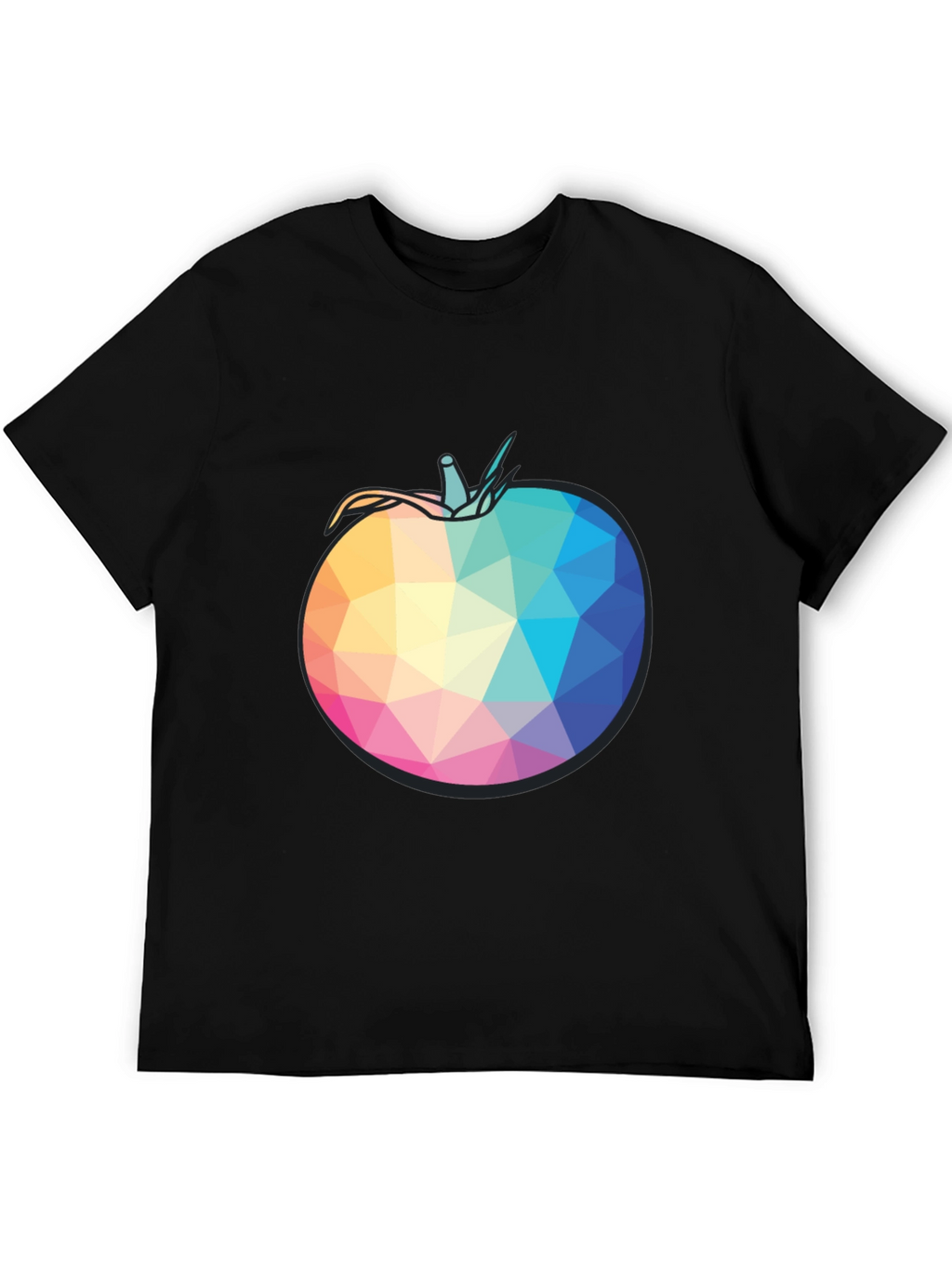 Geometric Tomato Black T-Shirt