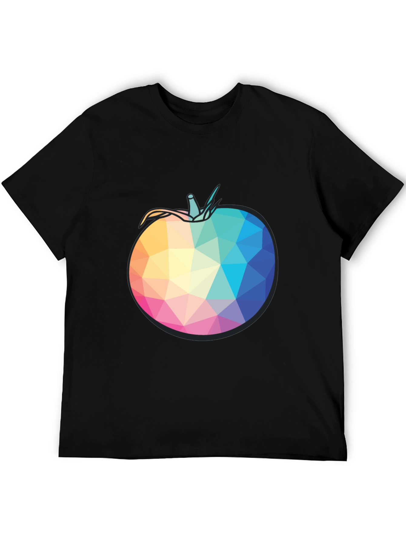 Geometric Tomato Black T-Shirt