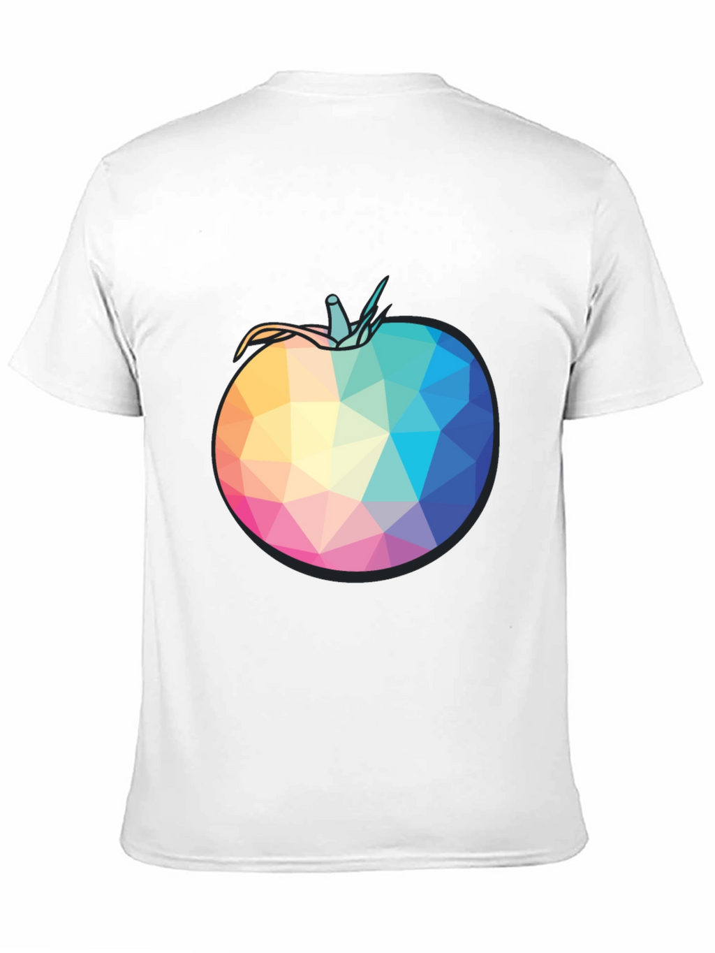 Geometric Tomato Black T-Shirt