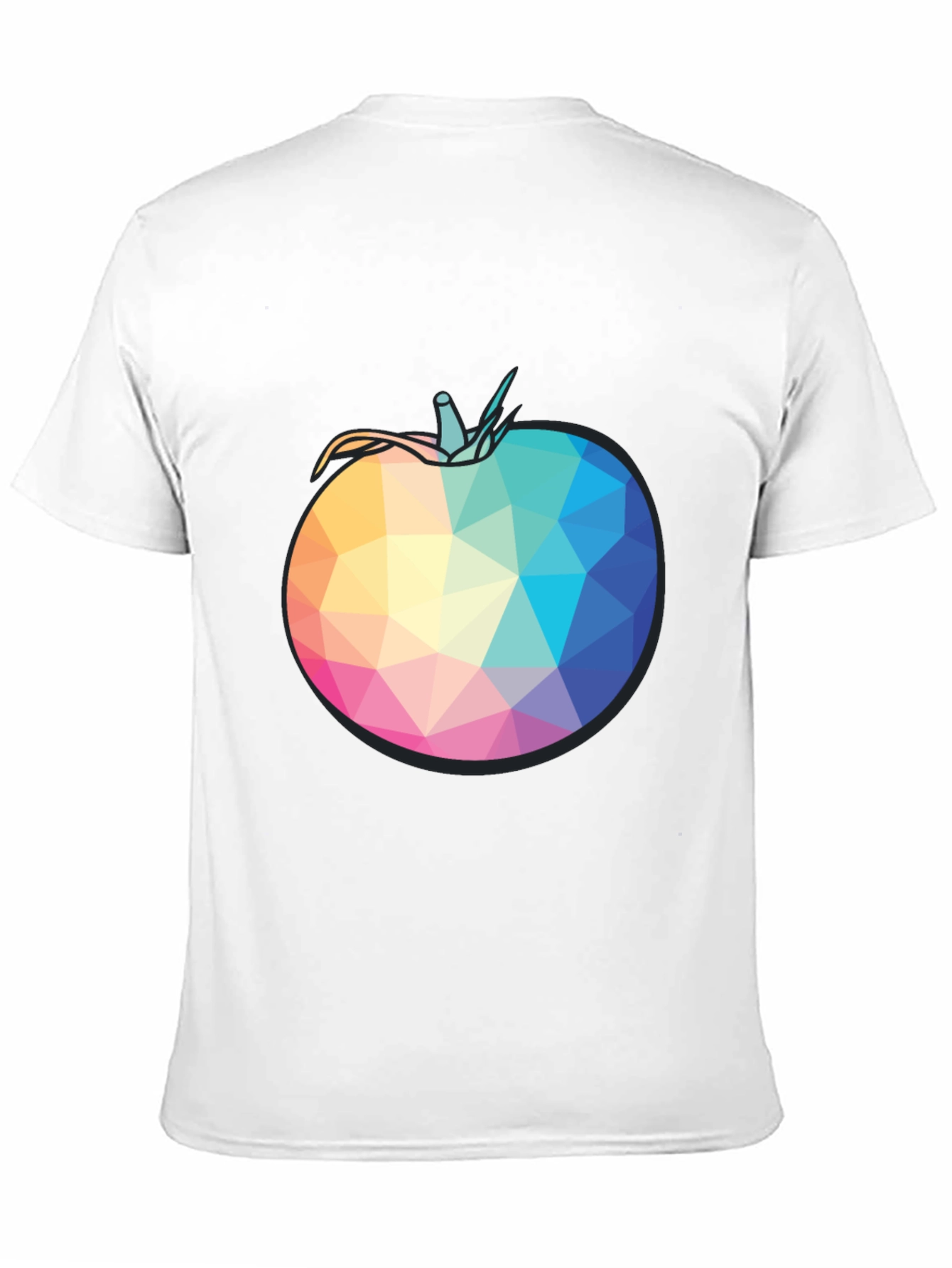 Geometric Tomato Black T-Shirt