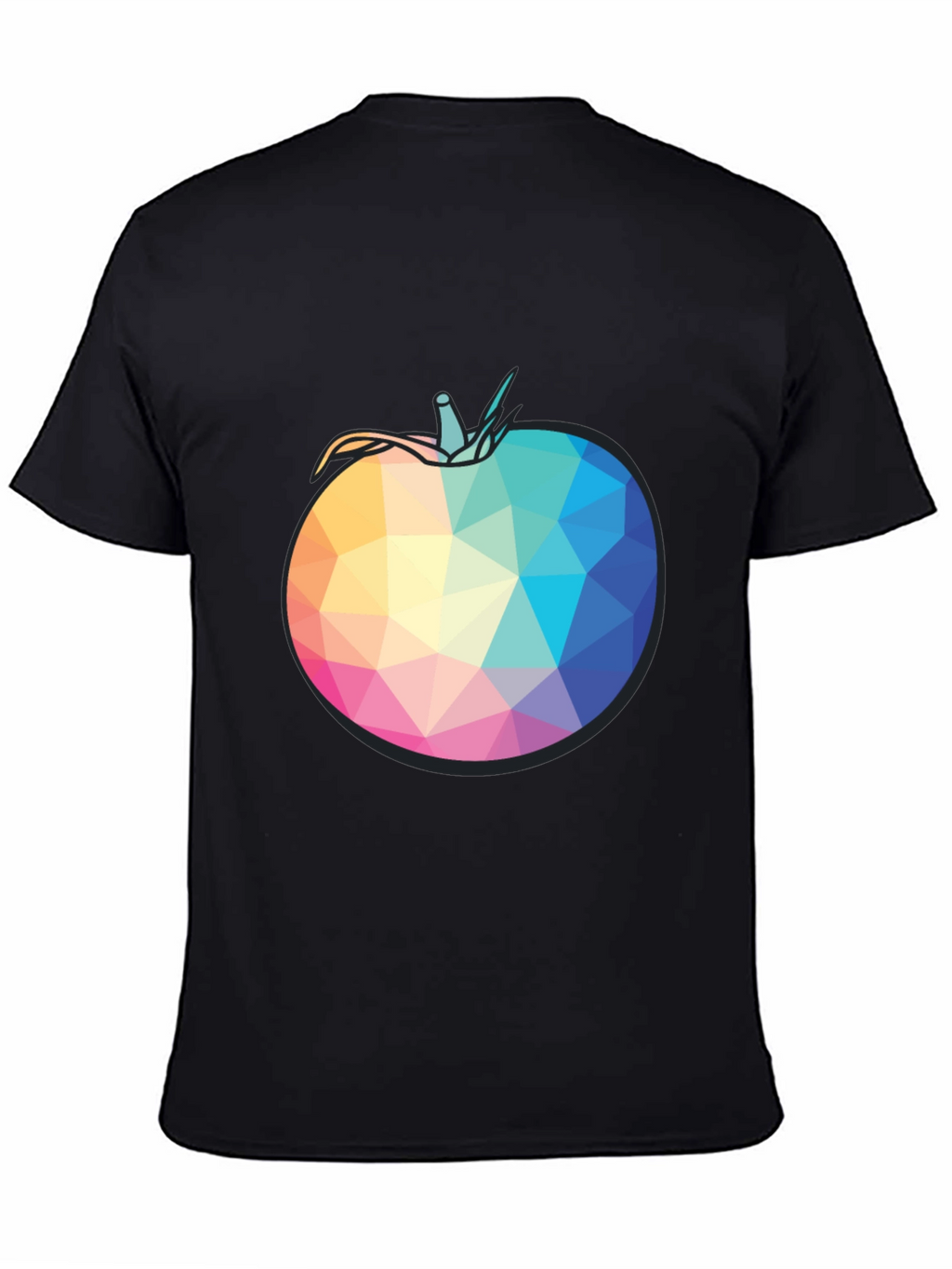 Geometric Tomato Black T-Shirt
