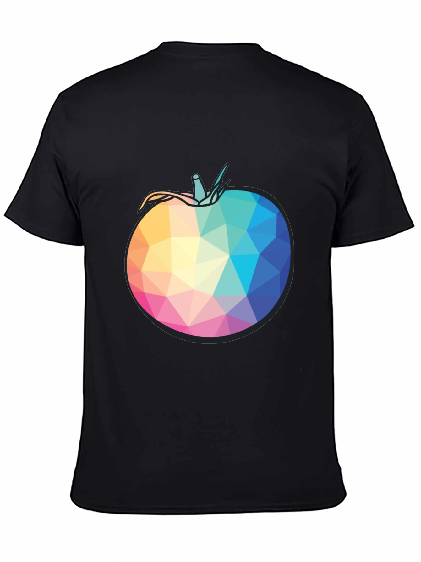 Geometric Tomato Black T-Shirt