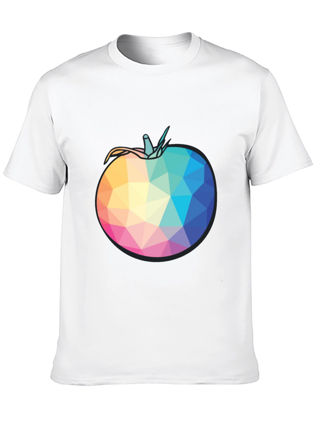 Geometric Tomato Black T-Shirt