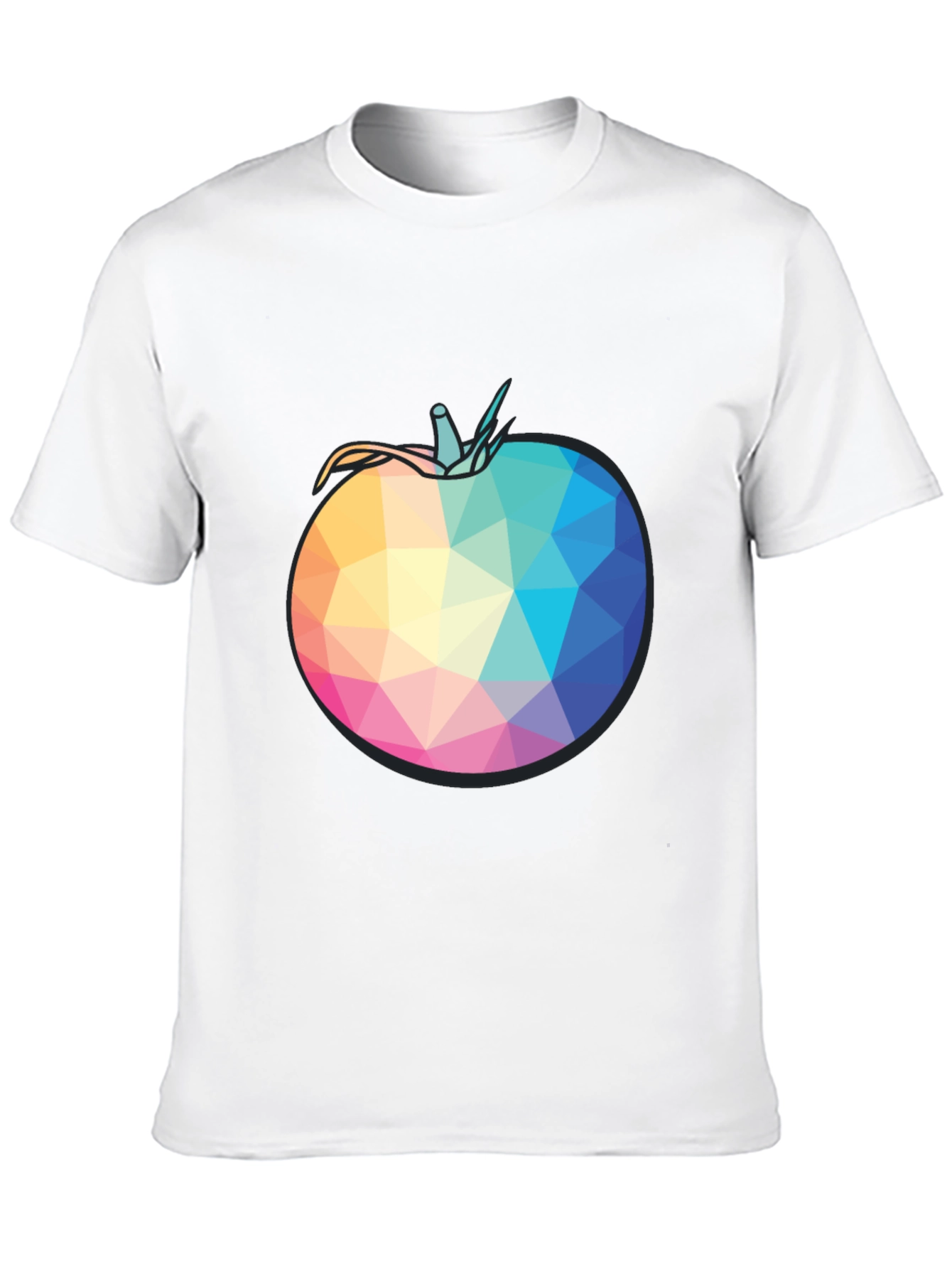 Geometric Tomato Black T-Shirt