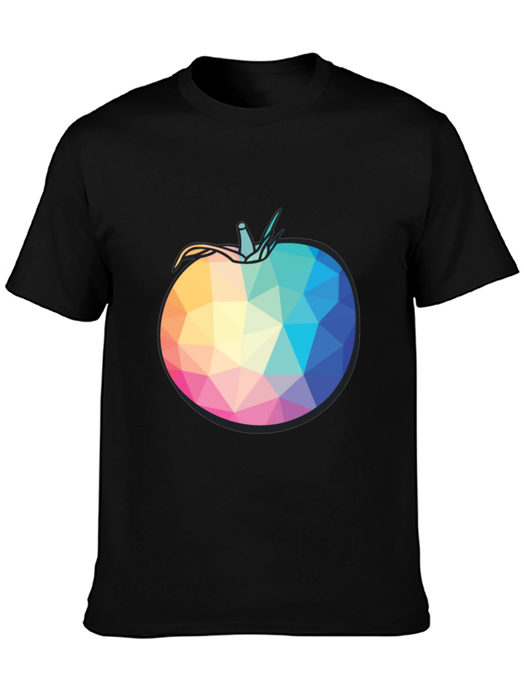 Geometric Tomato Black T-Shirt