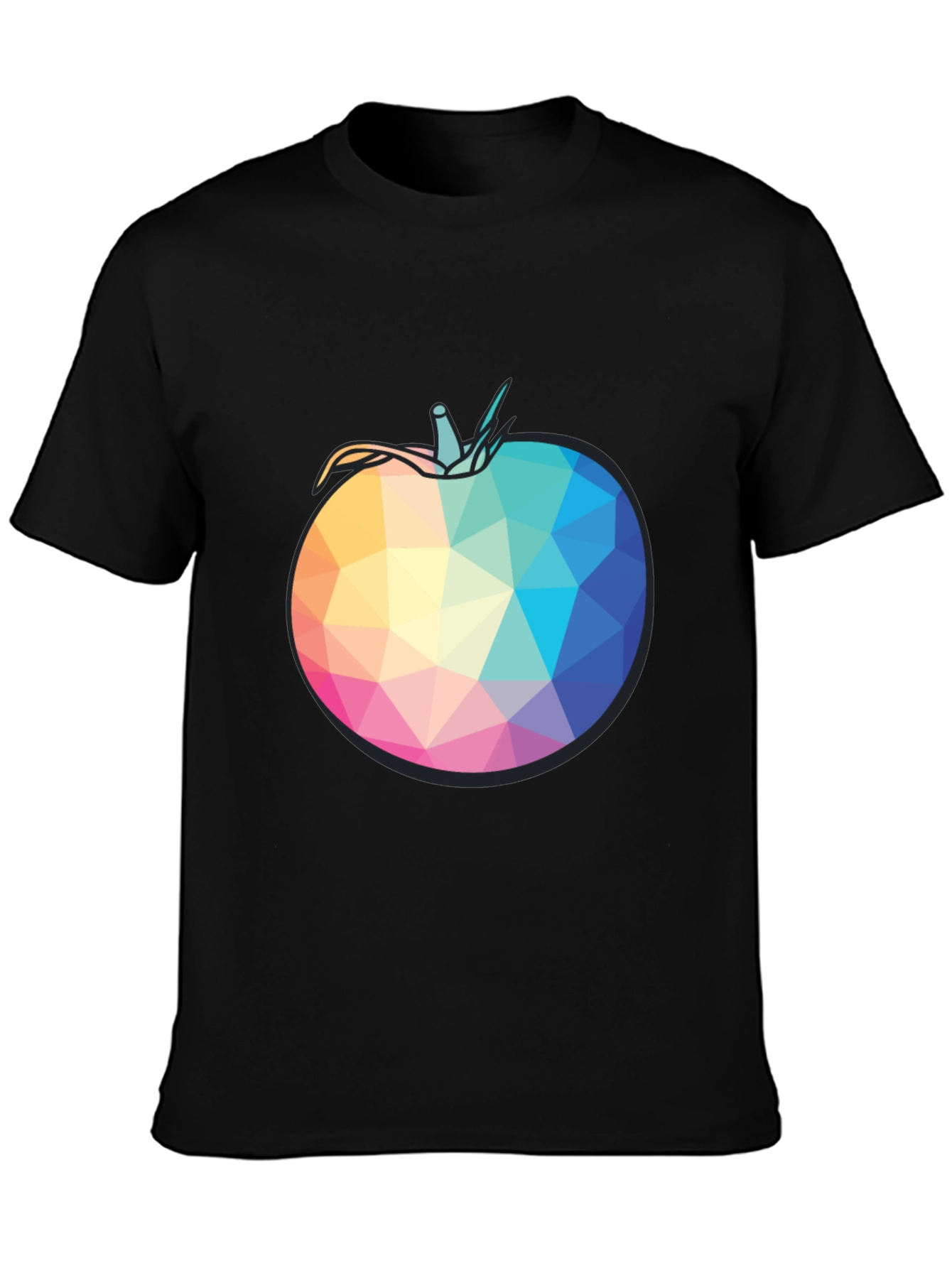 Geometric Tomato Black T-Shirt