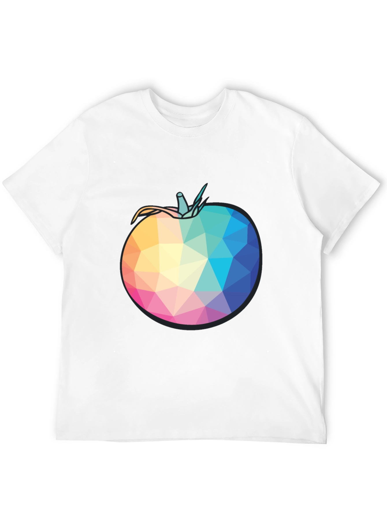 Geometric Tomato Black T-Shirt