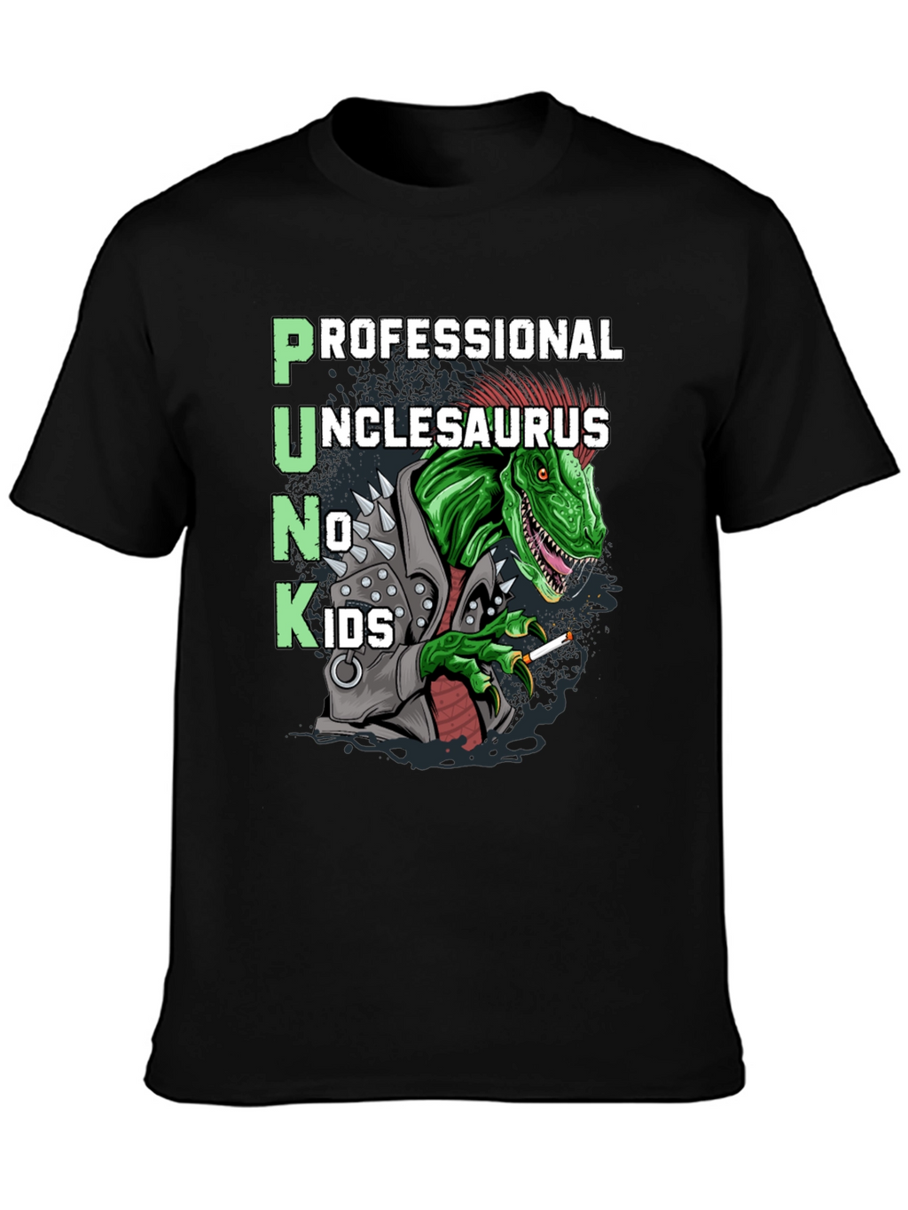 Punk Unclesaurus T-Shirt - No Kids