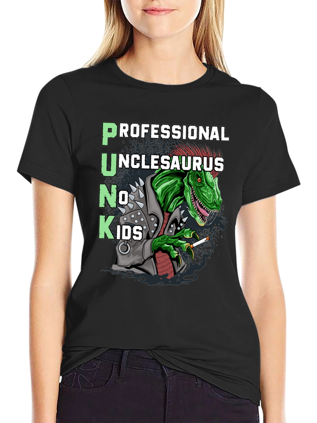 Punk Unclesaurus T-Shirt - No Kids