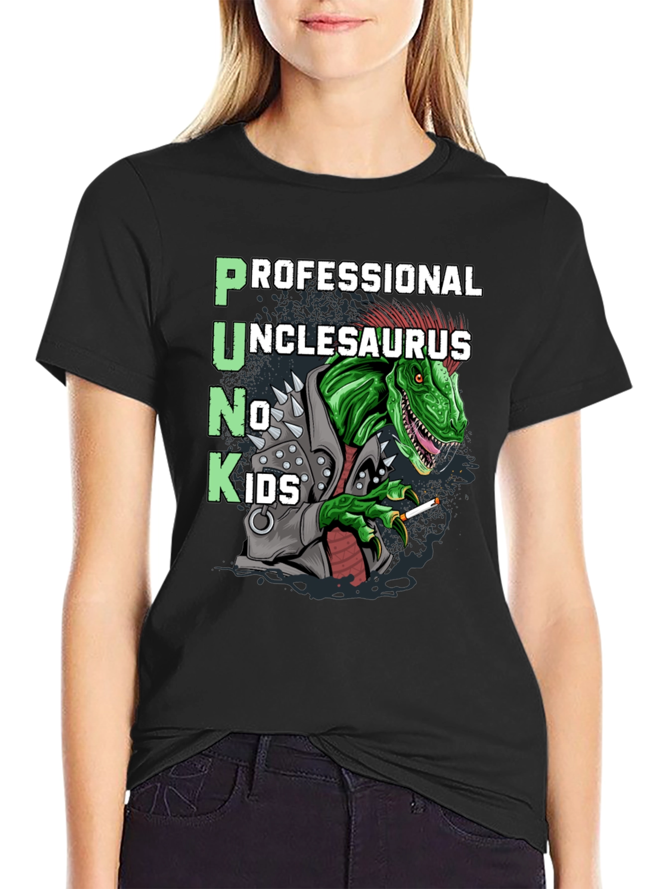 Punk Unclesaurus T-Shirt - No Kids