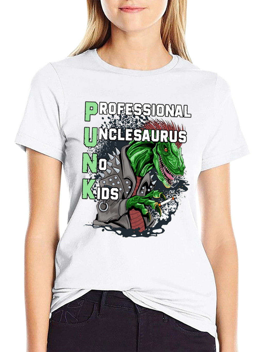 Punk Unclesaurus T-Shirt - No Kids