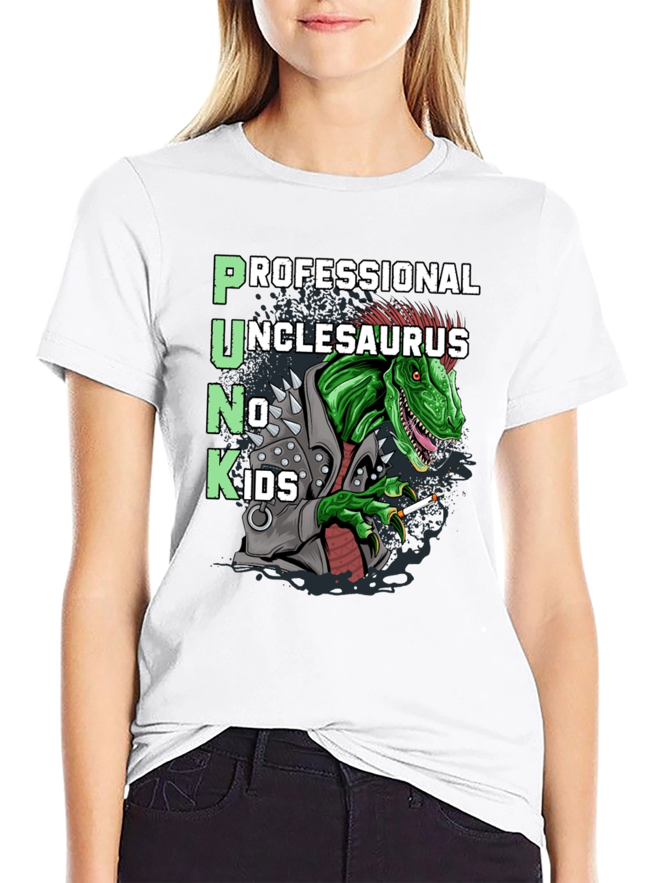 Punk Unclesaurus T-Shirt - No Kids