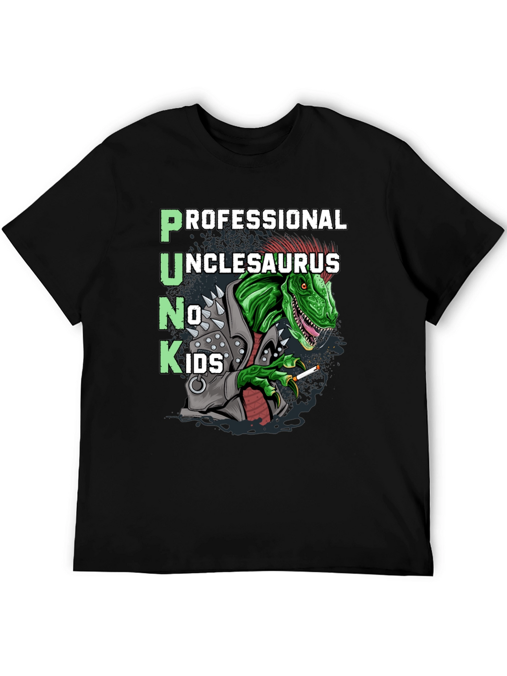 Punk Unclesaurus T-Shirt - No Kids