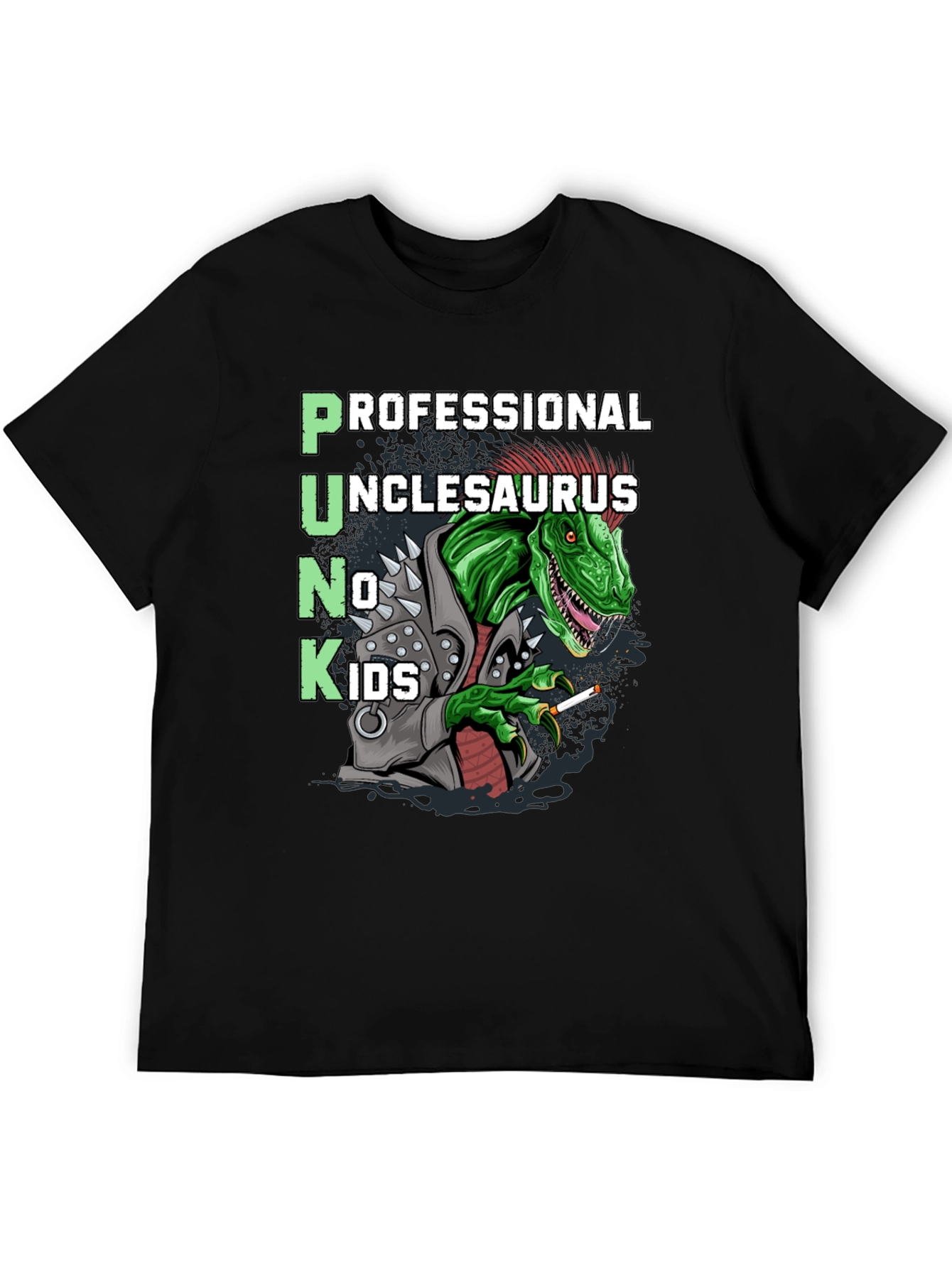 Punk Unclesaurus T-Shirt - No Kids