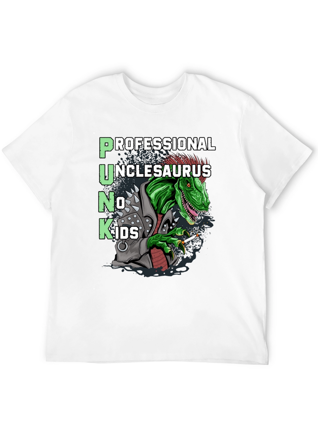 Punk Unclesaurus T-Shirt - No Kids