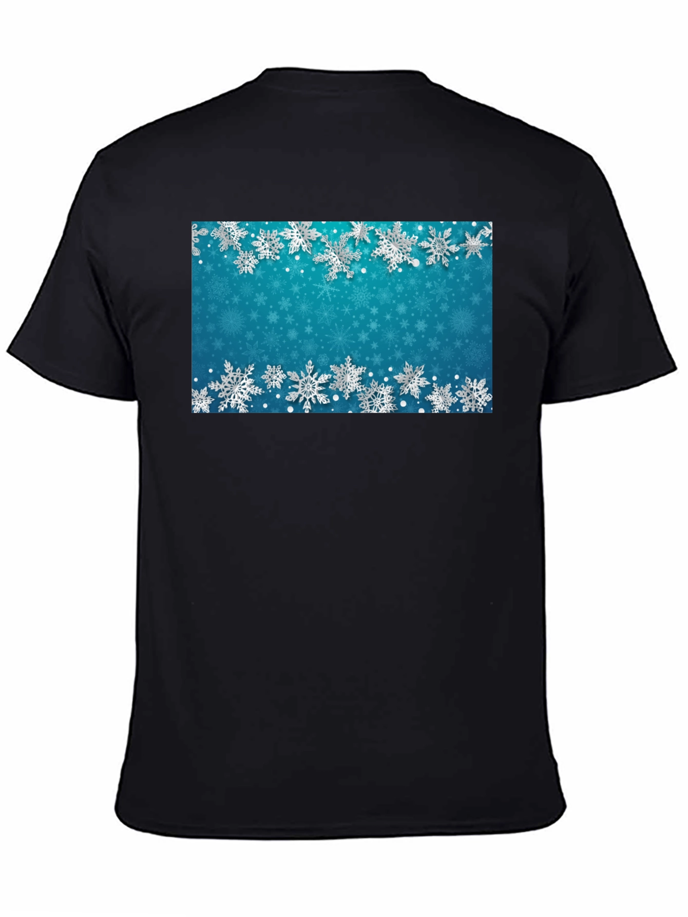 Snowflake Pattern T-Shirt - Winter Holiday Style