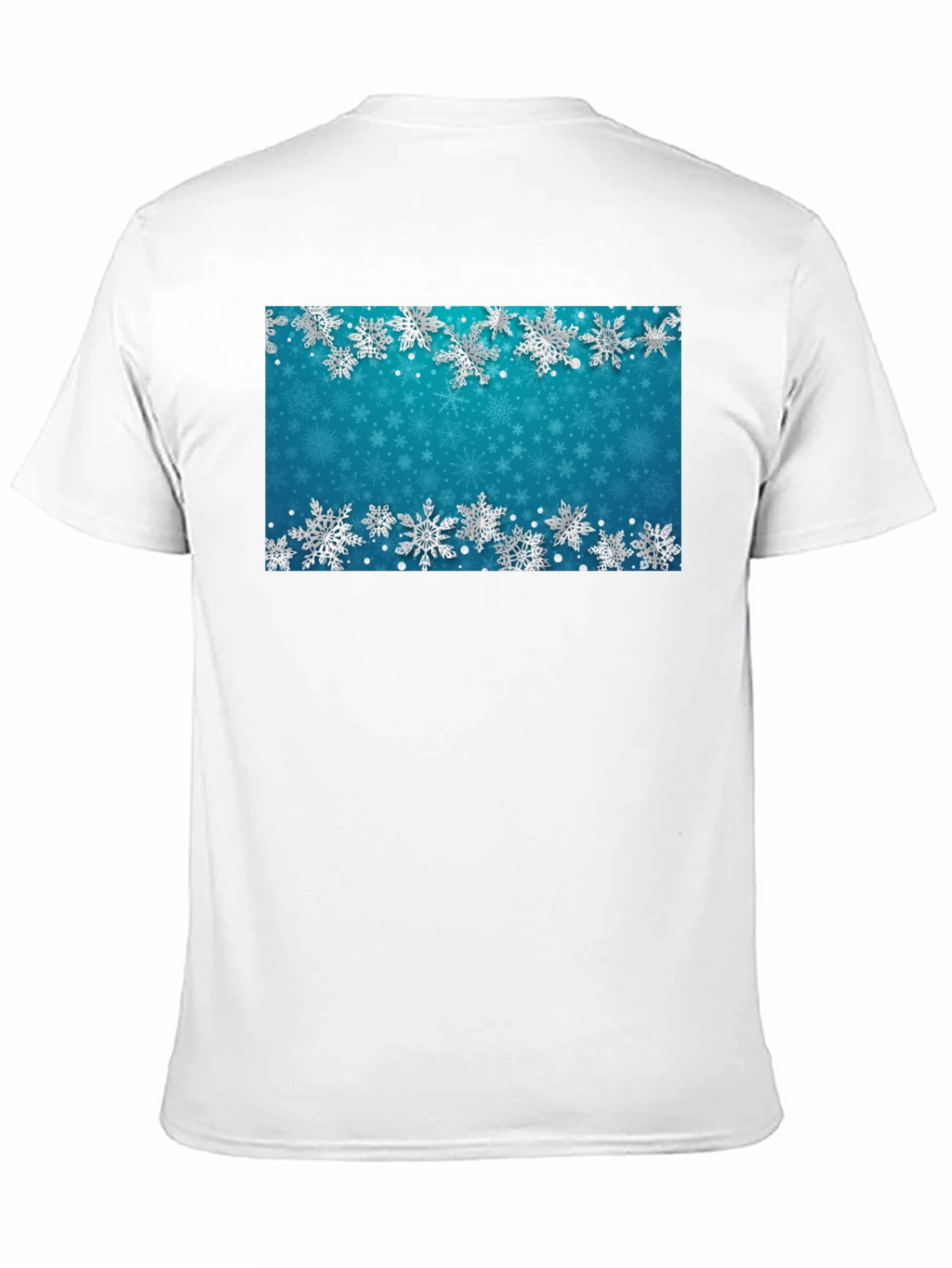 Snowflake Pattern T-Shirt - Winter Holiday Style