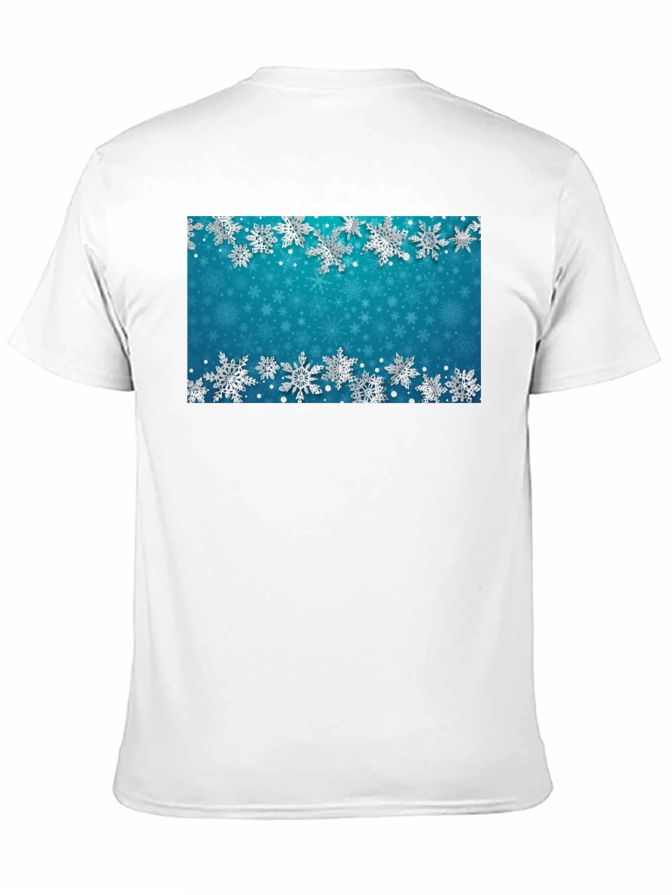 Snowflake Pattern T-Shirt - Winter Holiday Style