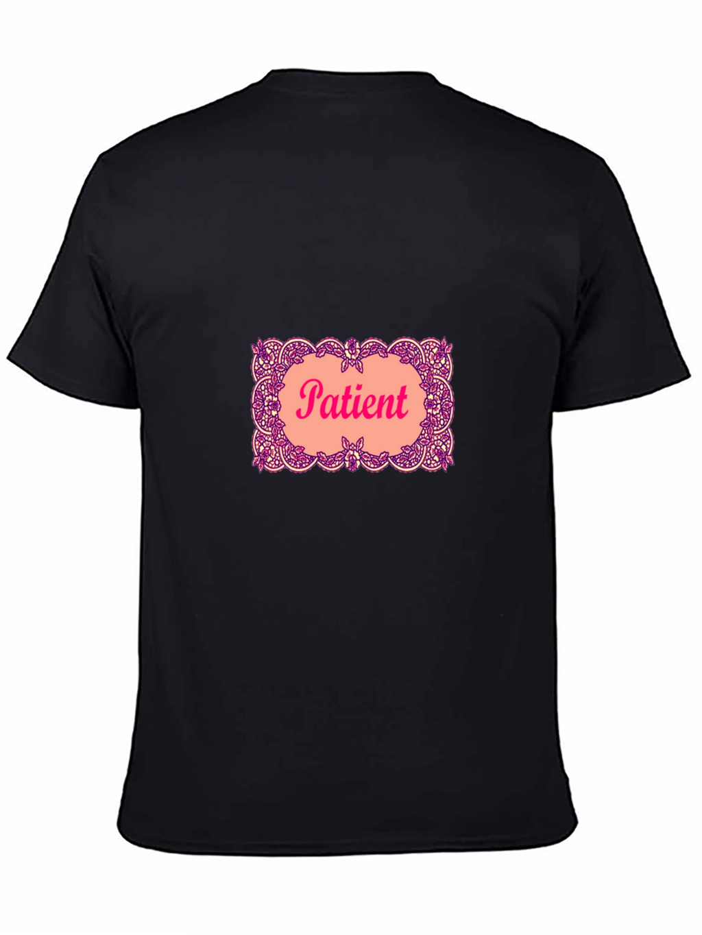 Patient Graphic T-Shirt - Black Crew Neck Tee