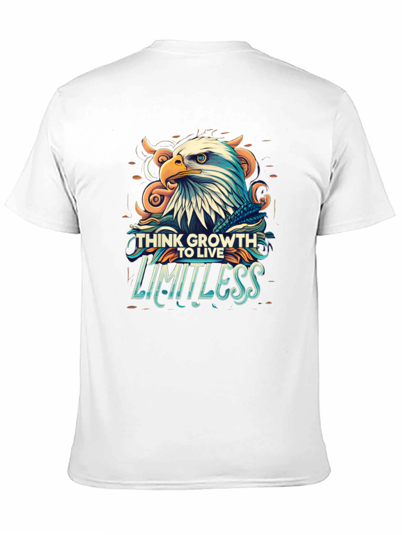 Think Growth to Live Limitless Eagle Graphic T-Shirt