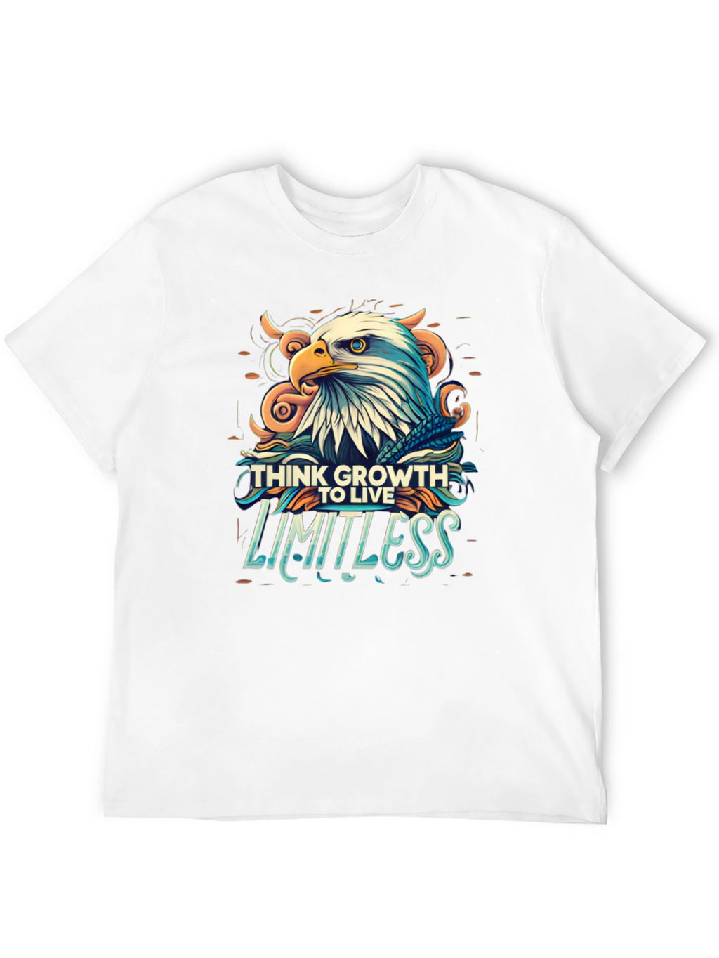 Think Growth to Live Limitless Eagle Graphic T-Shirt