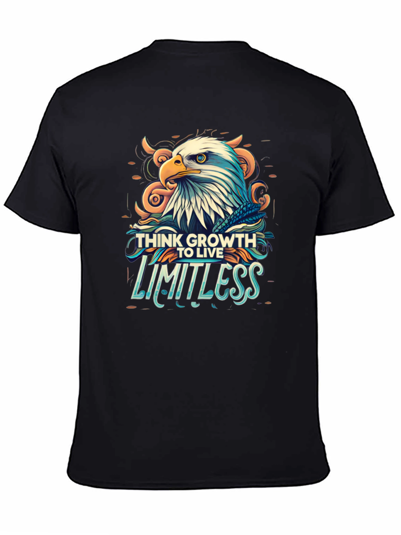 Think Growth to Live Limitless Eagle Graphic T-Shirt