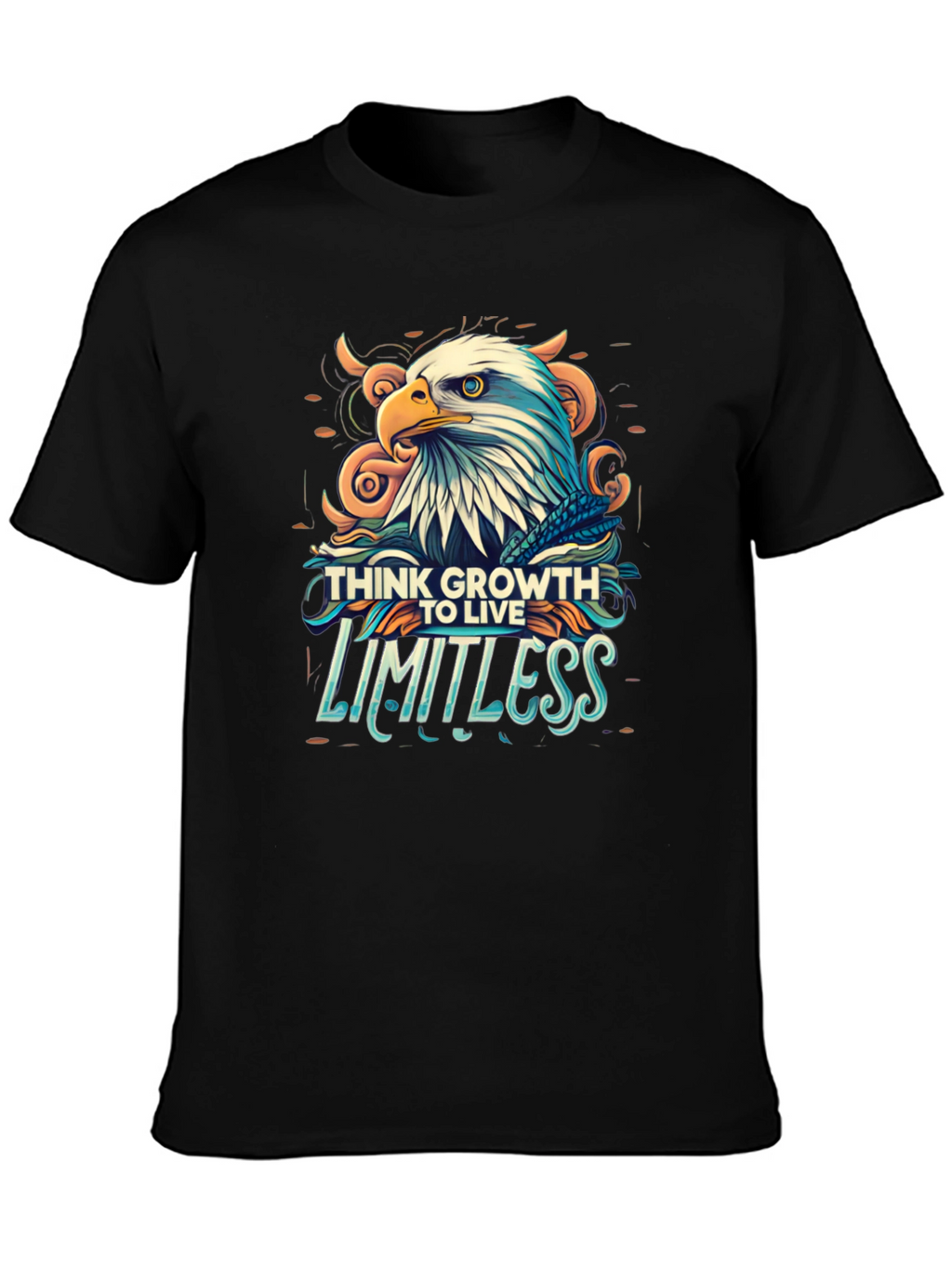 Think Growth to Live Limitless Eagle Graphic T-Shirt