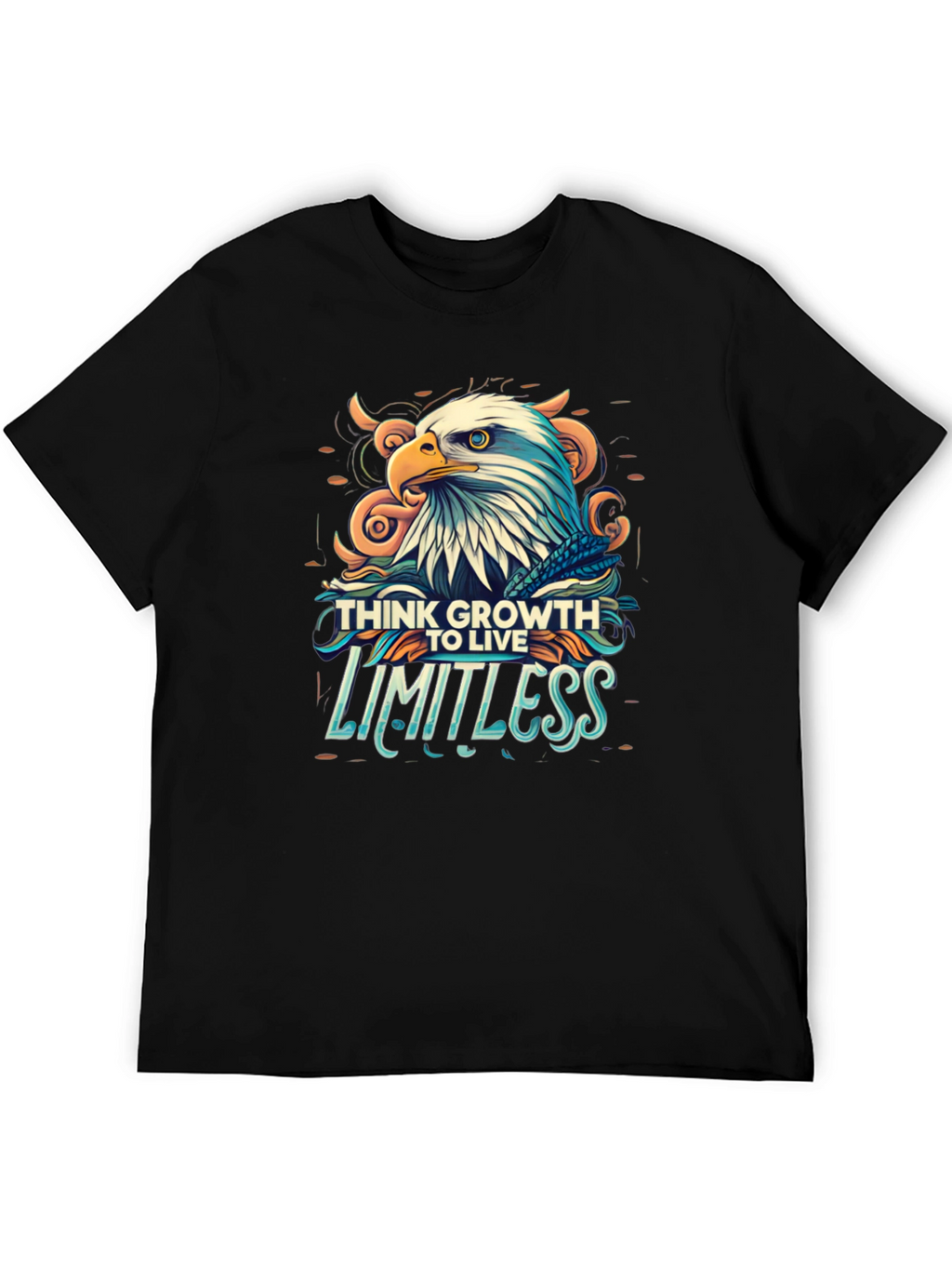 Think Growth to Live Limitless Eagle Graphic T-Shirt