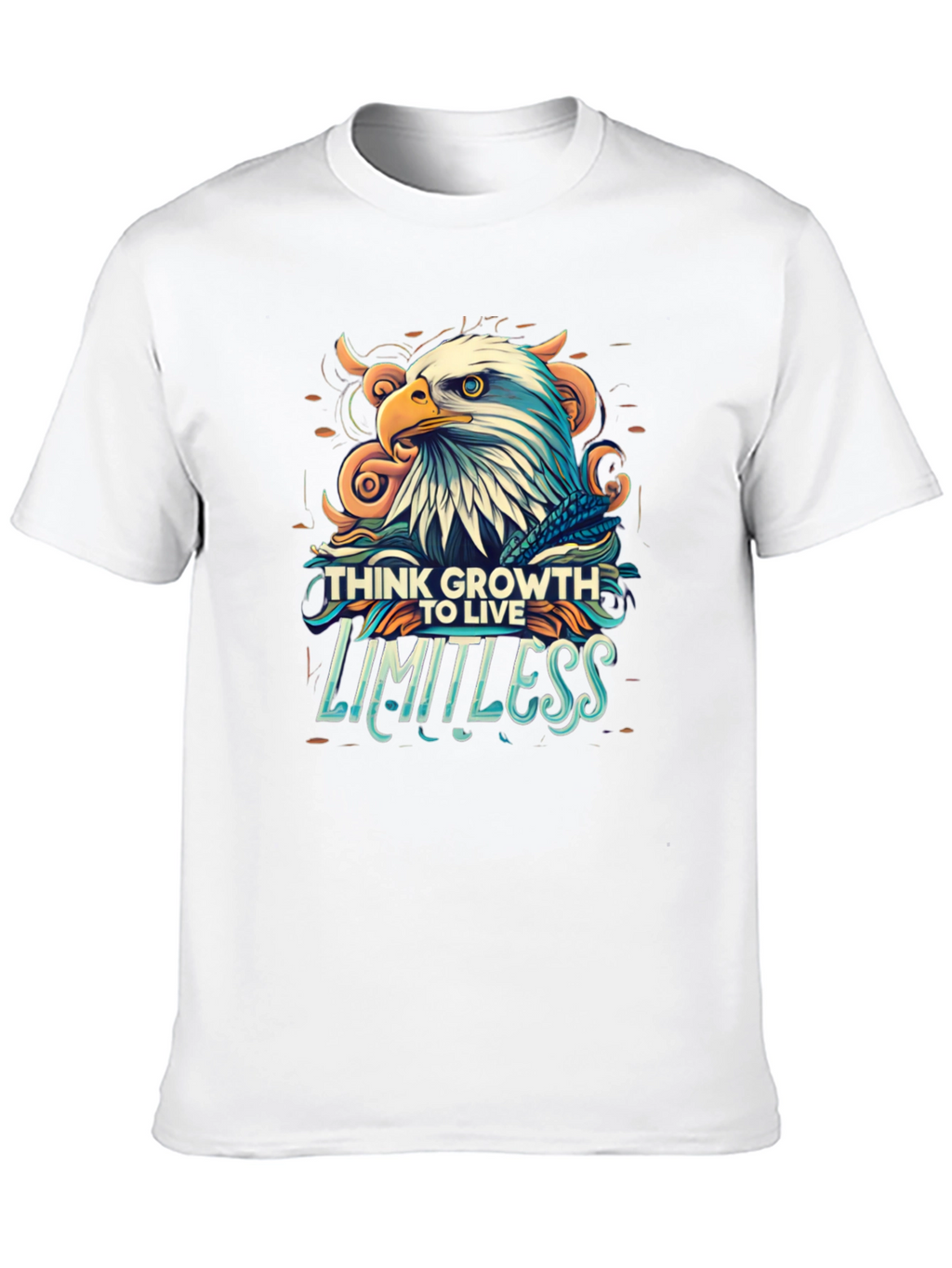 Think Growth to Live Limitless Eagle Graphic T-Shirt