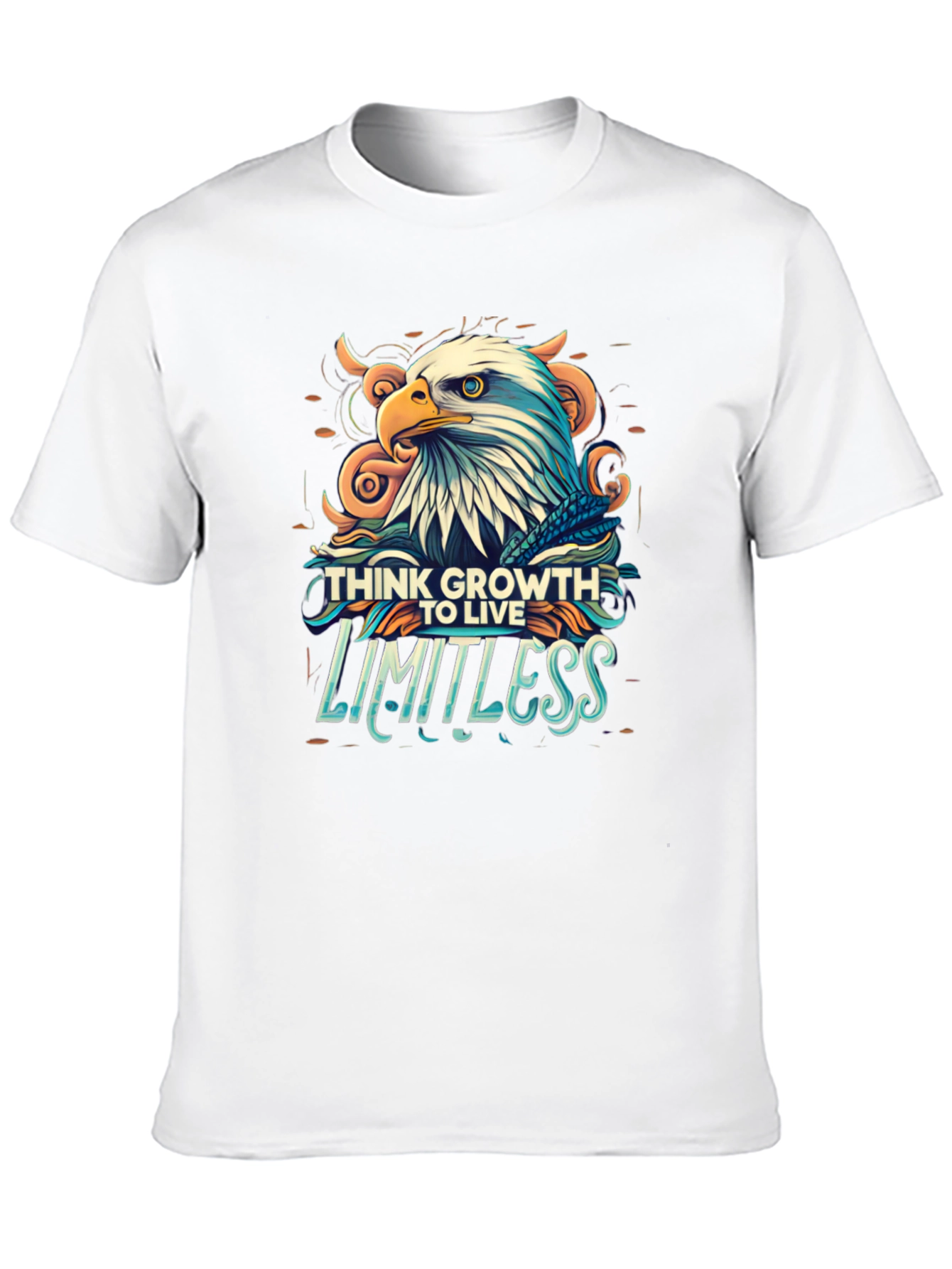 Think Growth to Live Limitless Eagle Graphic T-Shirt
