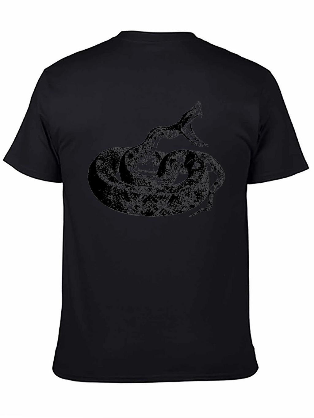 Mens Black Snake Graphic Tee