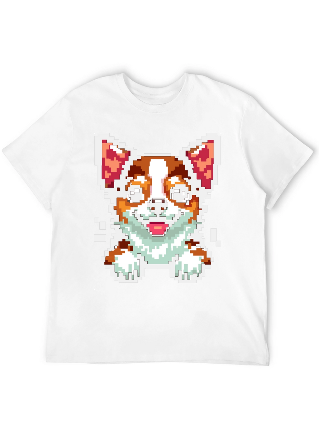 Pixel Art Corgi Dog Graphic Tee