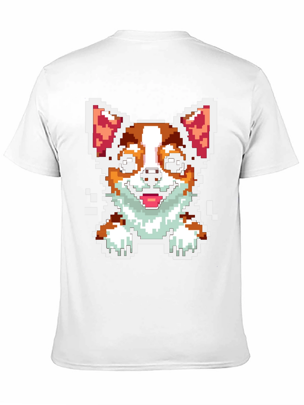 Pixel Art Corgi Dog Graphic Tee