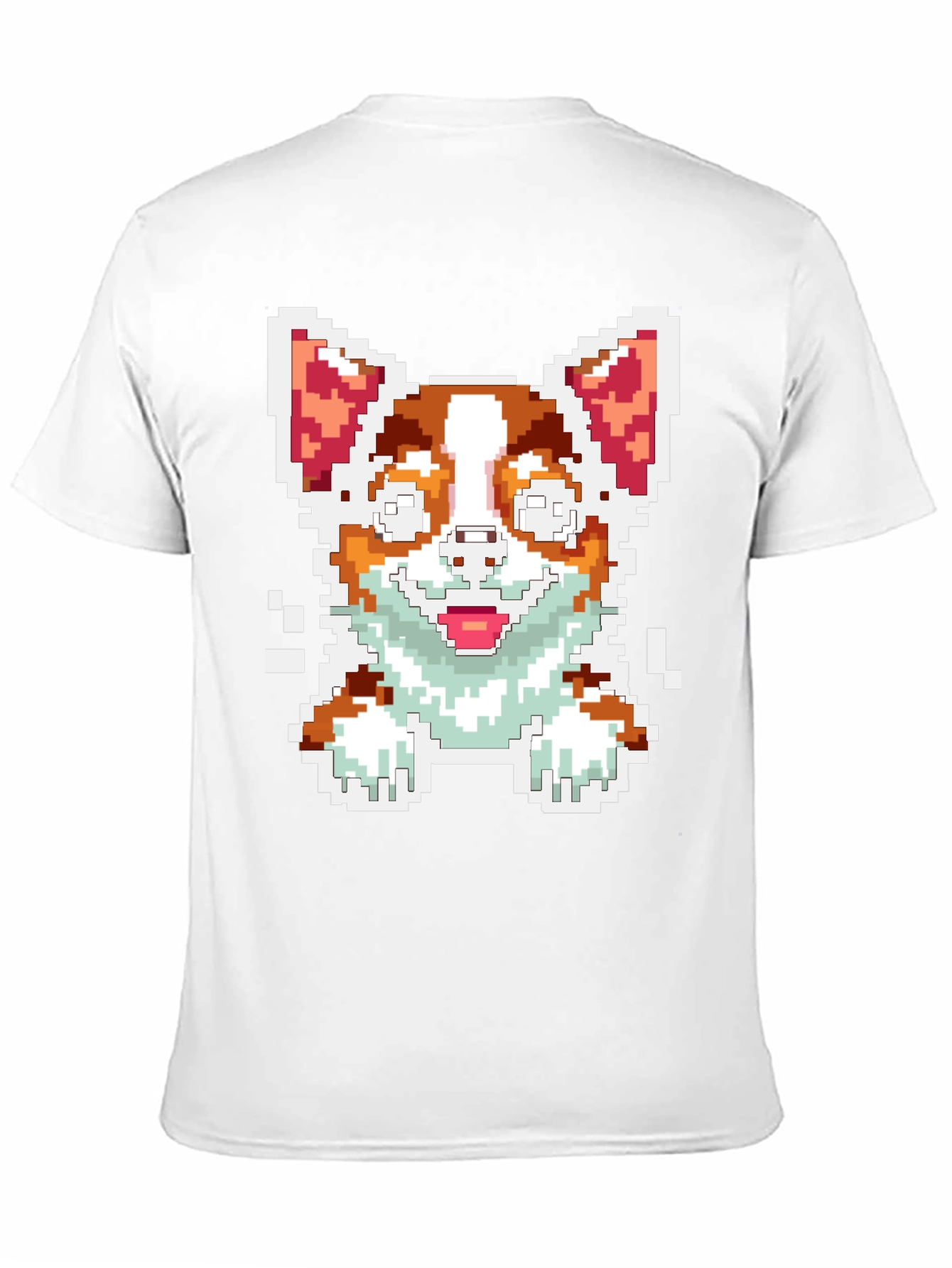 Pixel Art Corgi Dog Graphic Tee