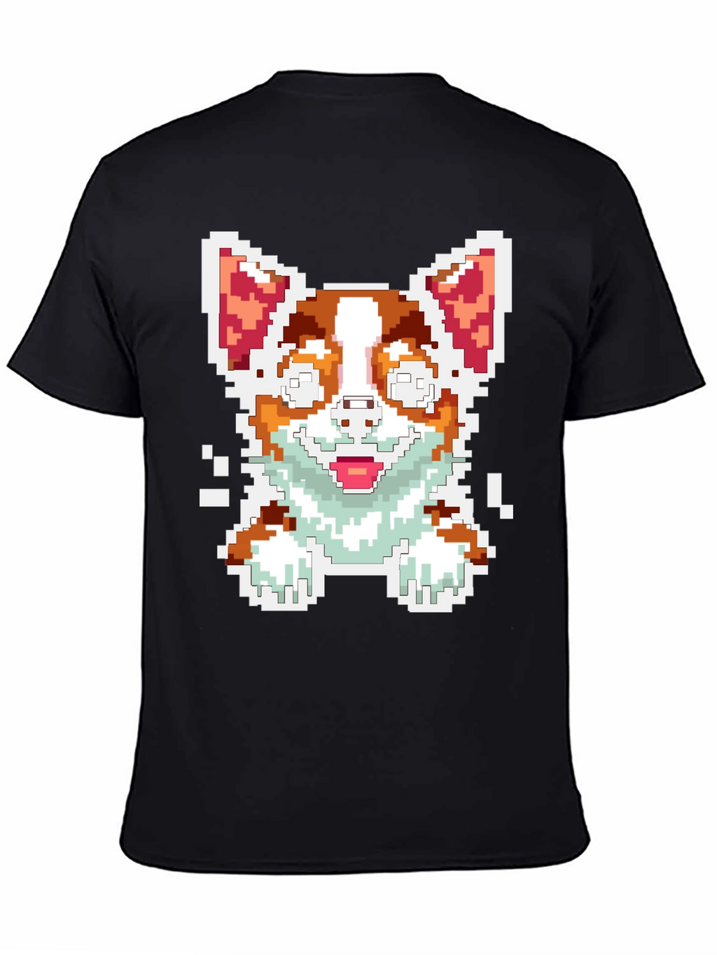 Pixel Art Corgi Dog Graphic Tee