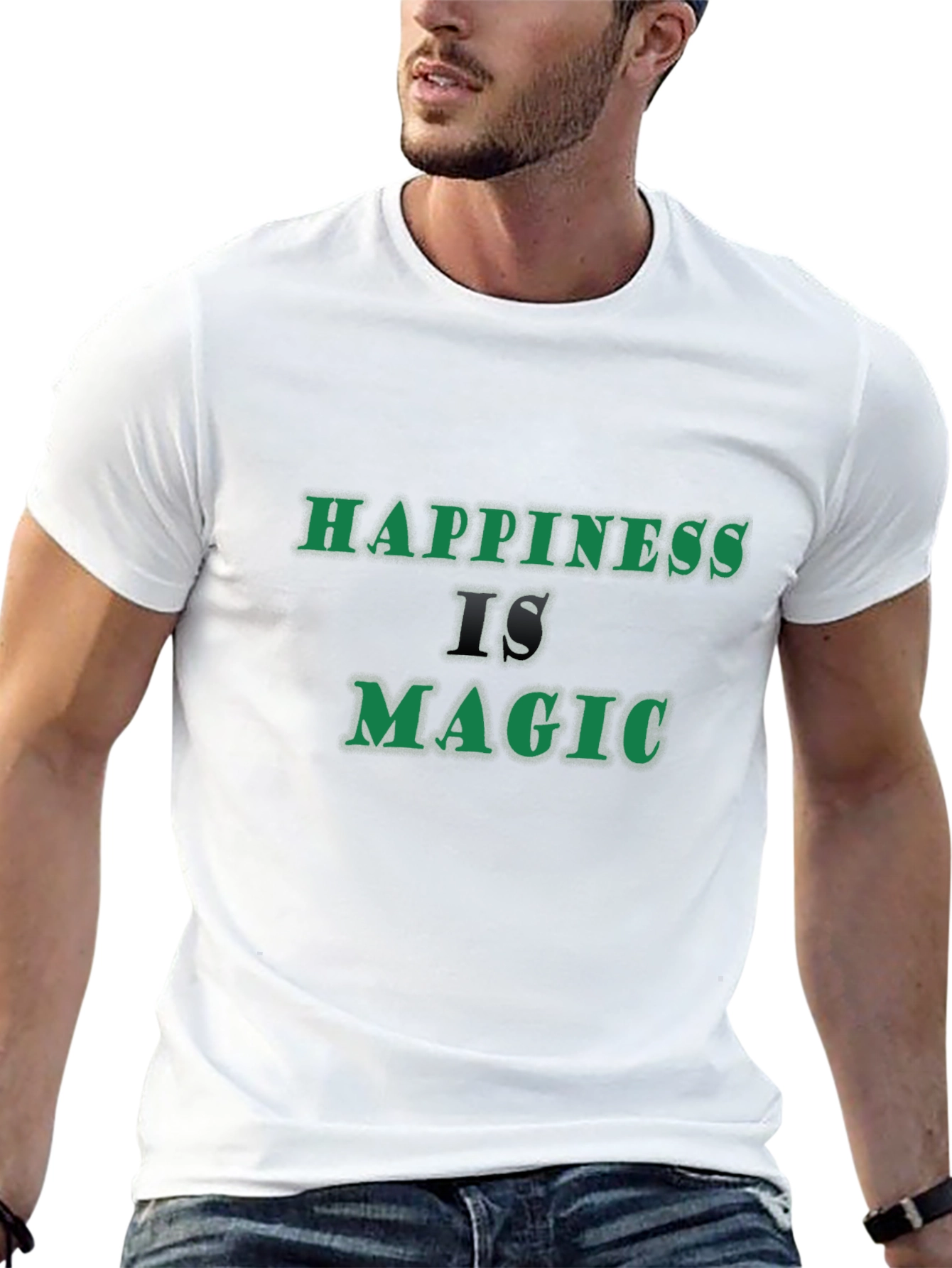 Happiness is Magic Black T-Shirt