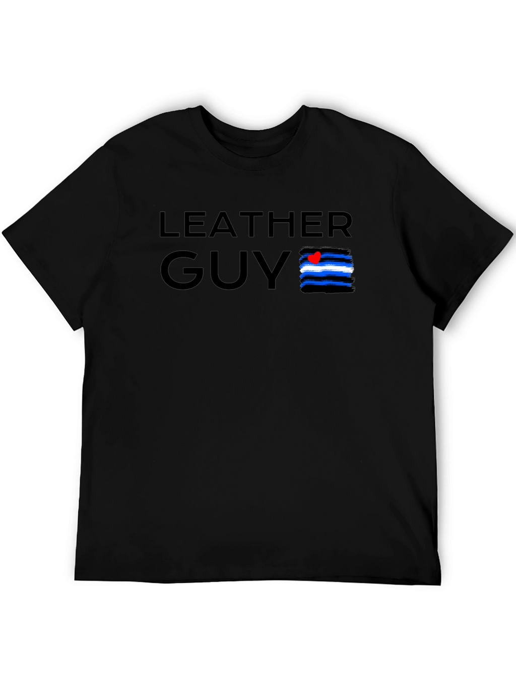 Leather Guy Pride Tee - Black Cotton T-Shirt