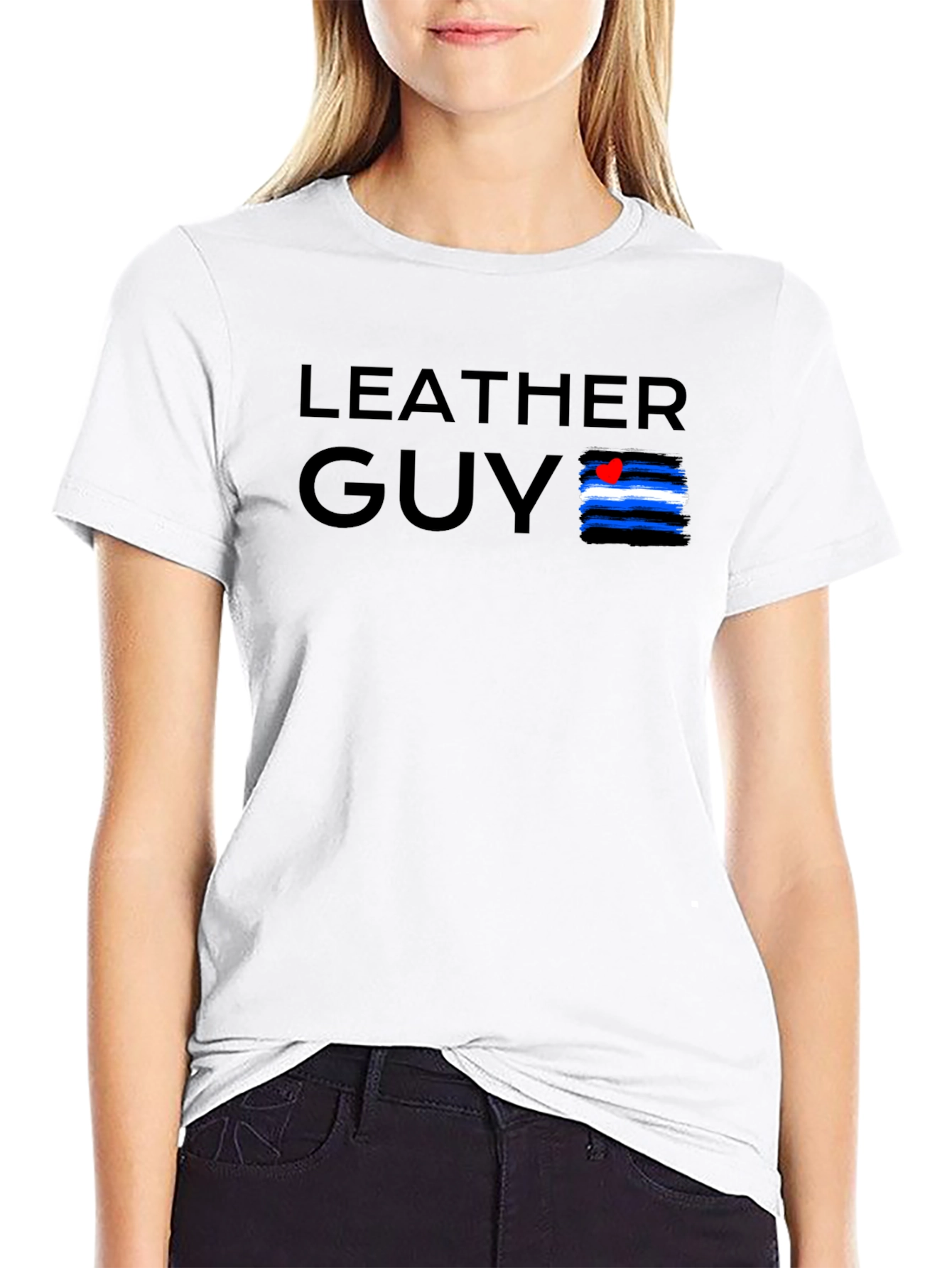 Leather Guy Pride Tee - Black Cotton T-Shirt