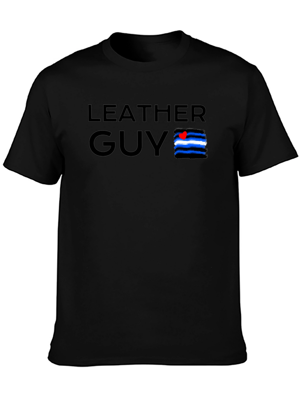 Leather Guy Pride Tee - Black Cotton T-Shirt