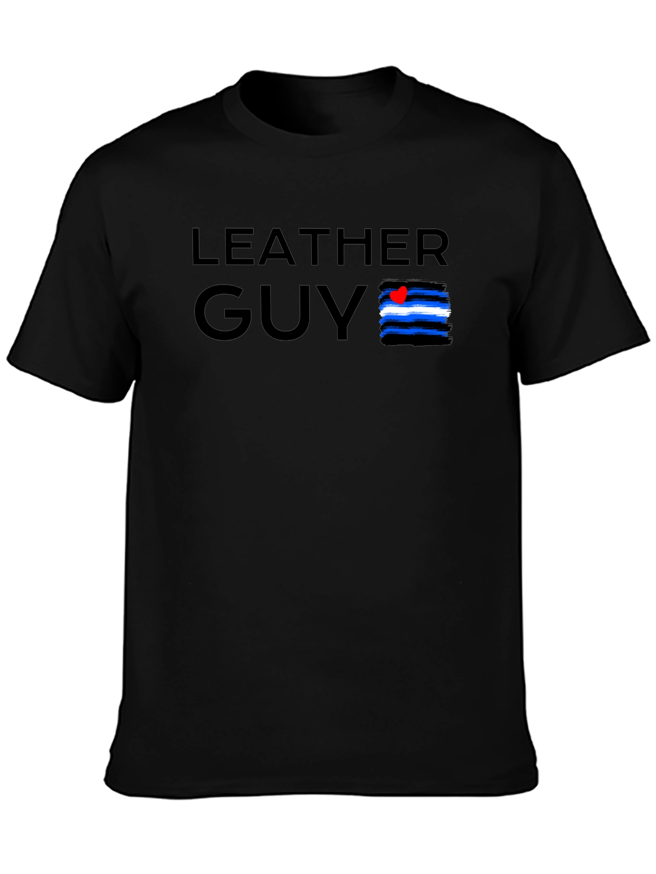 Leather Guy Pride Tee - Black Cotton T-Shirt